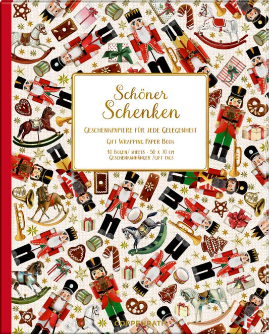 Nutcracker Christmas Wrapping Paper Book