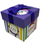 Gift Box Cube for Gift Cards - 3" x 3" - Rainbow Icons