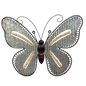 Galvanized Butterfly Wall Decor With Bead Accents