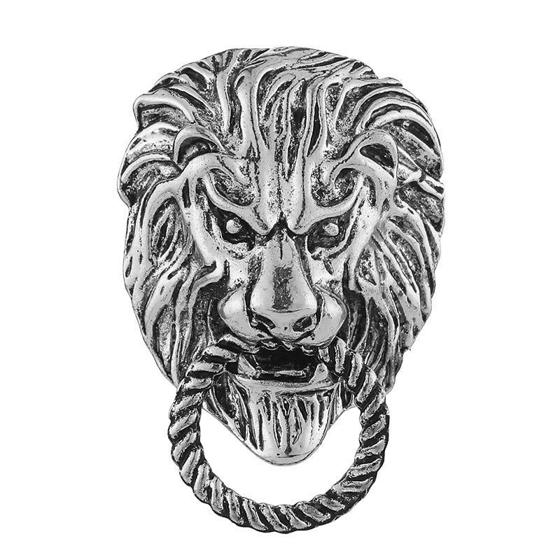 Fierce Lion Head And Tiger Personalized Vintage Brooch