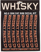WHISKY 70w Rim Decal Kit for 2 Rims Orange