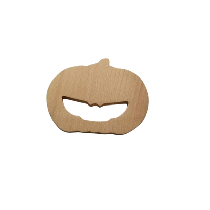 Pumpkin Jack-O-Lantern Wooden Teether Halloween Toy