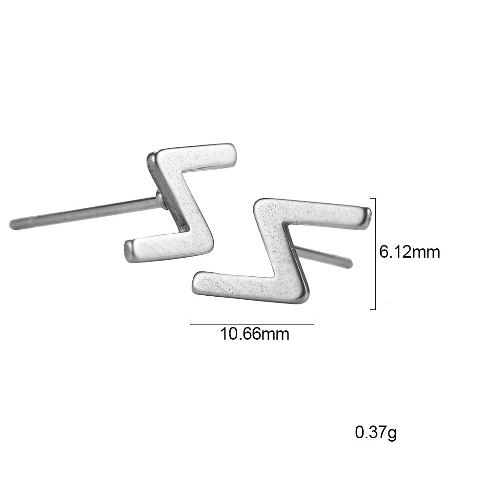 Nordic Rune Letter Earrings Made Of Stainless Steel