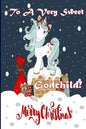 To A Very Sweet Godchild! Merry Christmas (Coloring Card): Holiday Messages, Christmas Animals; Coloring for Young Children - Paperback