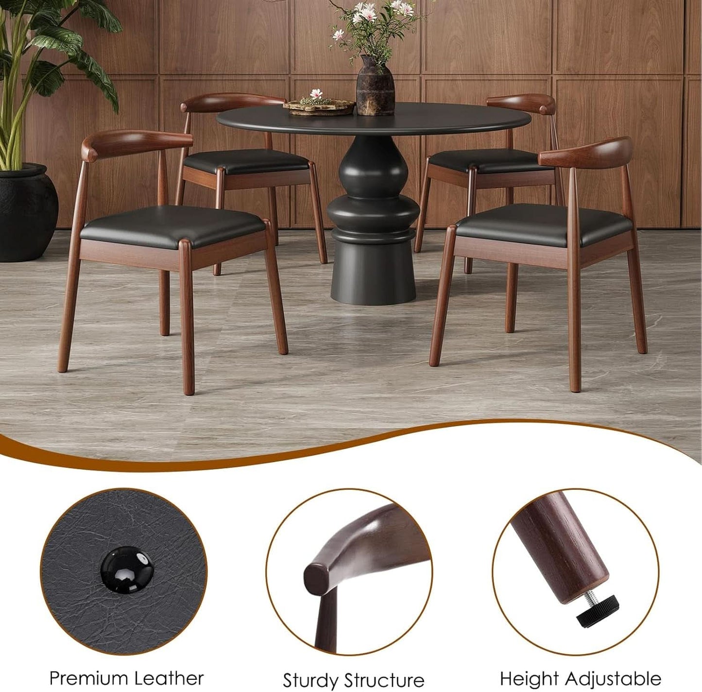 Midcentury Dining Chairs With Durable Premium Rope
