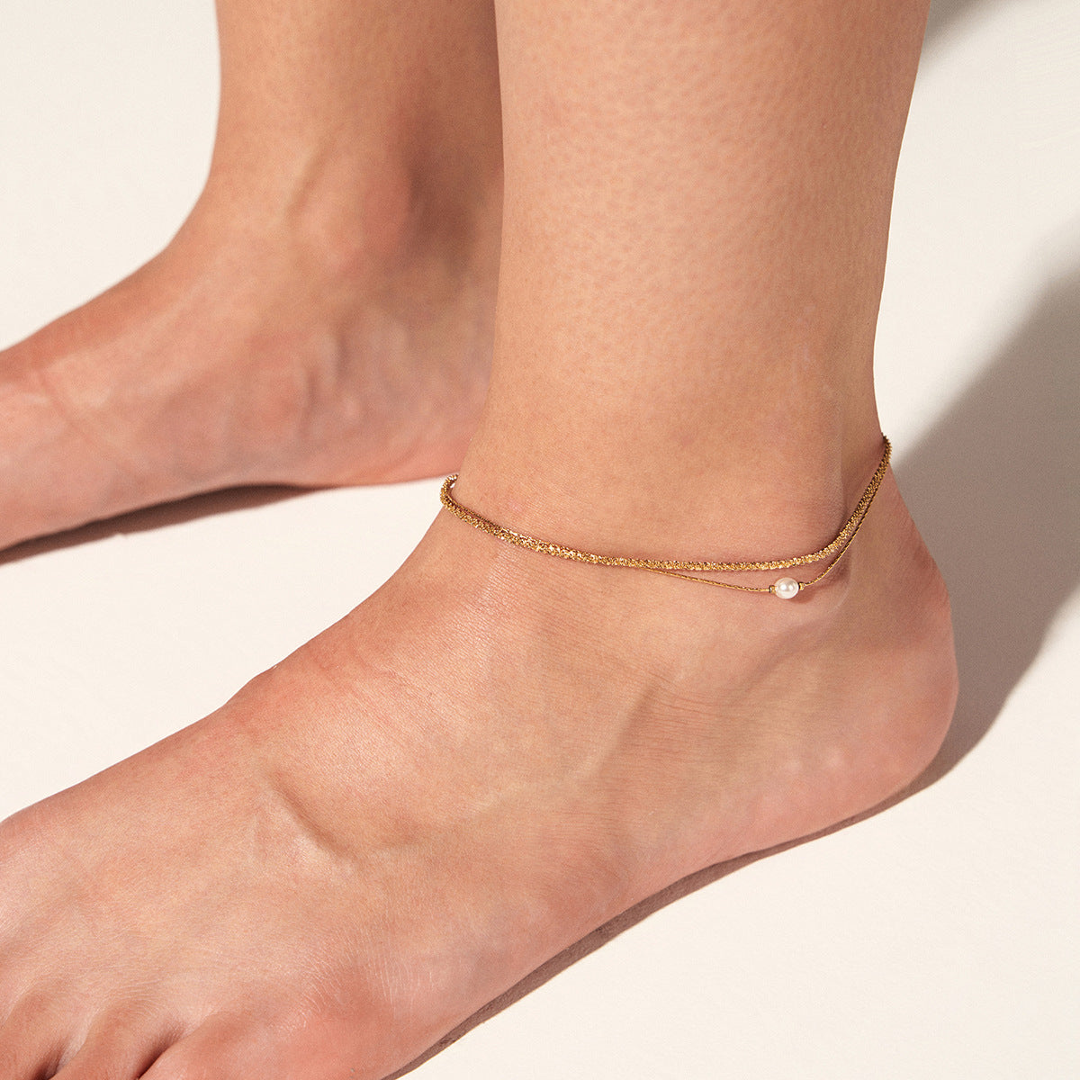 Womens Sophisticated Stainless-steel Double-layer Chain