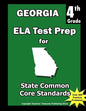 Georgia 4th Grade ELA Test Prep: Common Core Learning Standards - Paperback