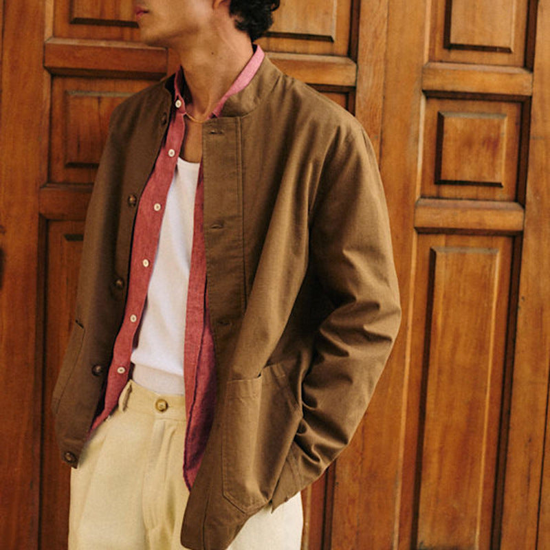 Springautumn New Mens Casual Suede Velvet Jacket