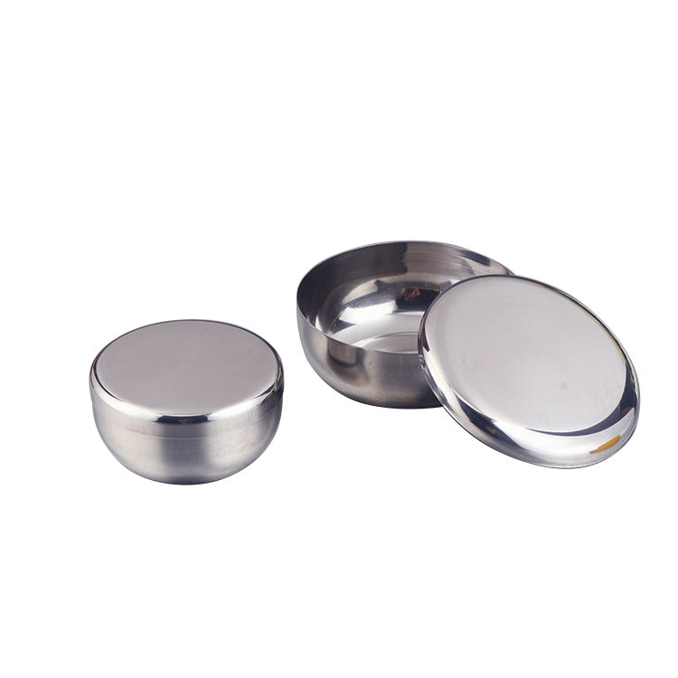 Stainless Steel Korean-style Single-layer Lidded Bowl