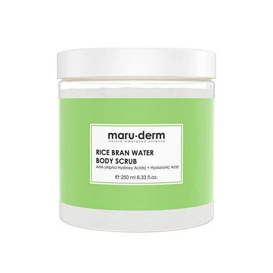 Maruderm Brightening Body Scrub with AHA, Hyaluronic Acid - Gentle Exfoliation for Smoother, Brighter Skin - 8.45 fl oz