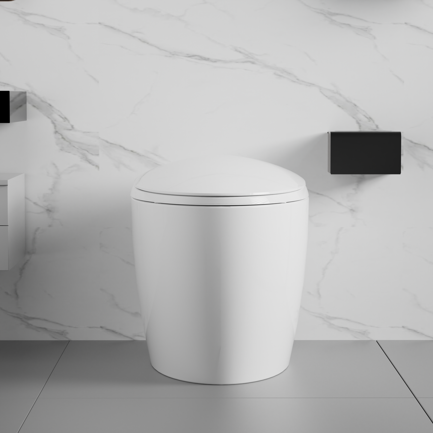 Unique Smart Toilet with Bidet Built In, Intelligent One Piece Toilet For Mod...