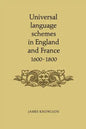 Universal Language Schemes in England and France 1600-1800 - Paperback