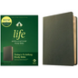 NLT Life Application Study Bible, Third Edition (Genuine Leather, Olive Green, Red Letter) - Leather