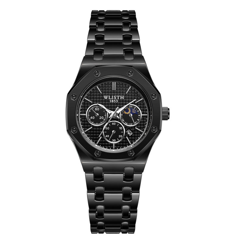 Women's Watch Luminous Steel Strap Calendar