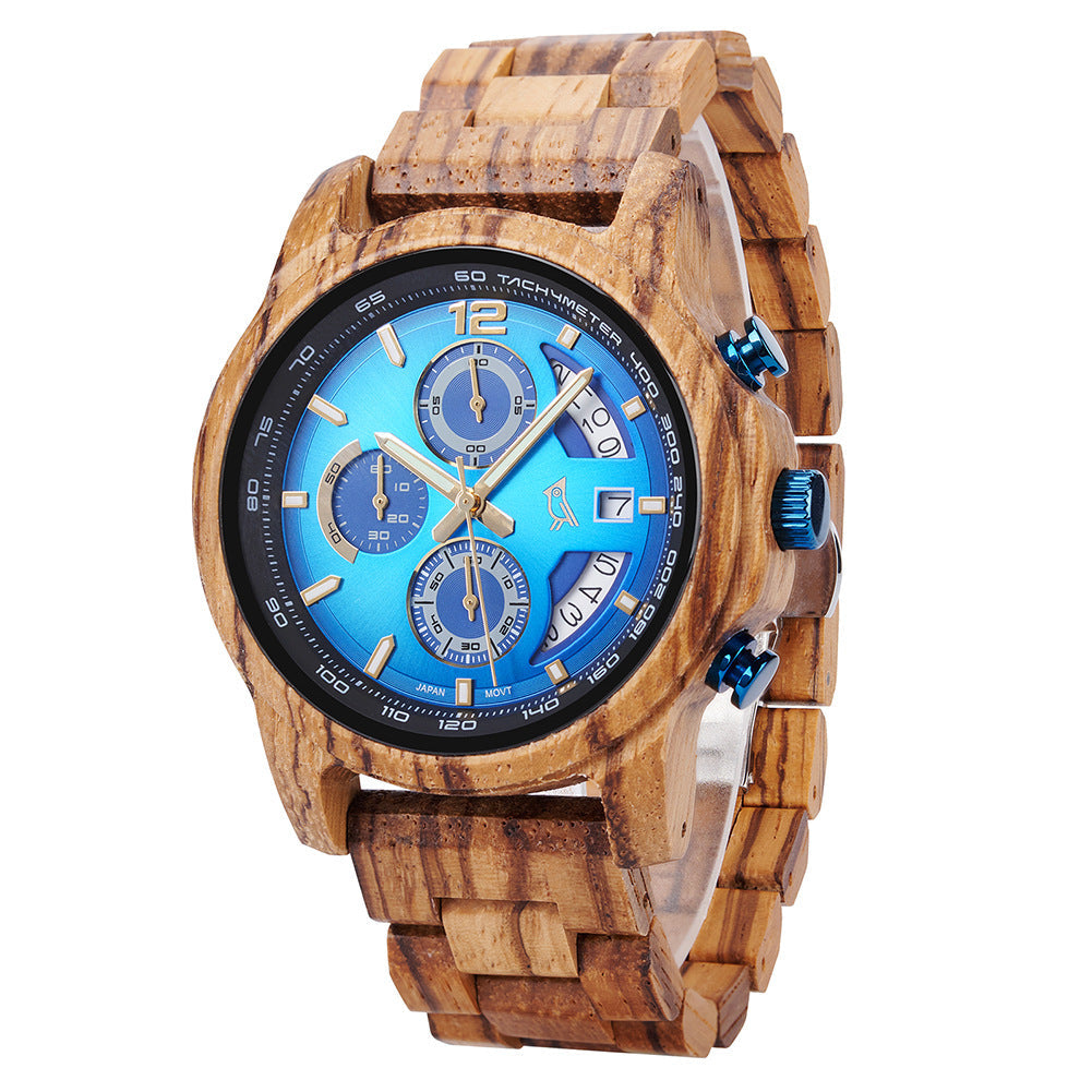 Vintage Wooden Watch For Young Men