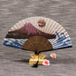 Matte Silk Bamboo Folding Fan with Tassel