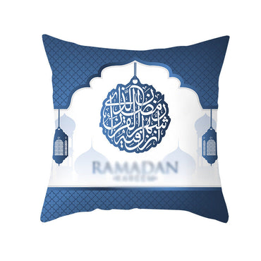 Home Fashion National Style Peach Skin Velvet Printed Cushion Cover