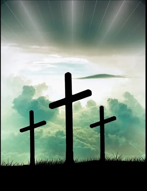 The Cross Christian Inspirational Notebook: 100 Pages 8.5" X 11" Wide Ruled Line Paper - Paperback