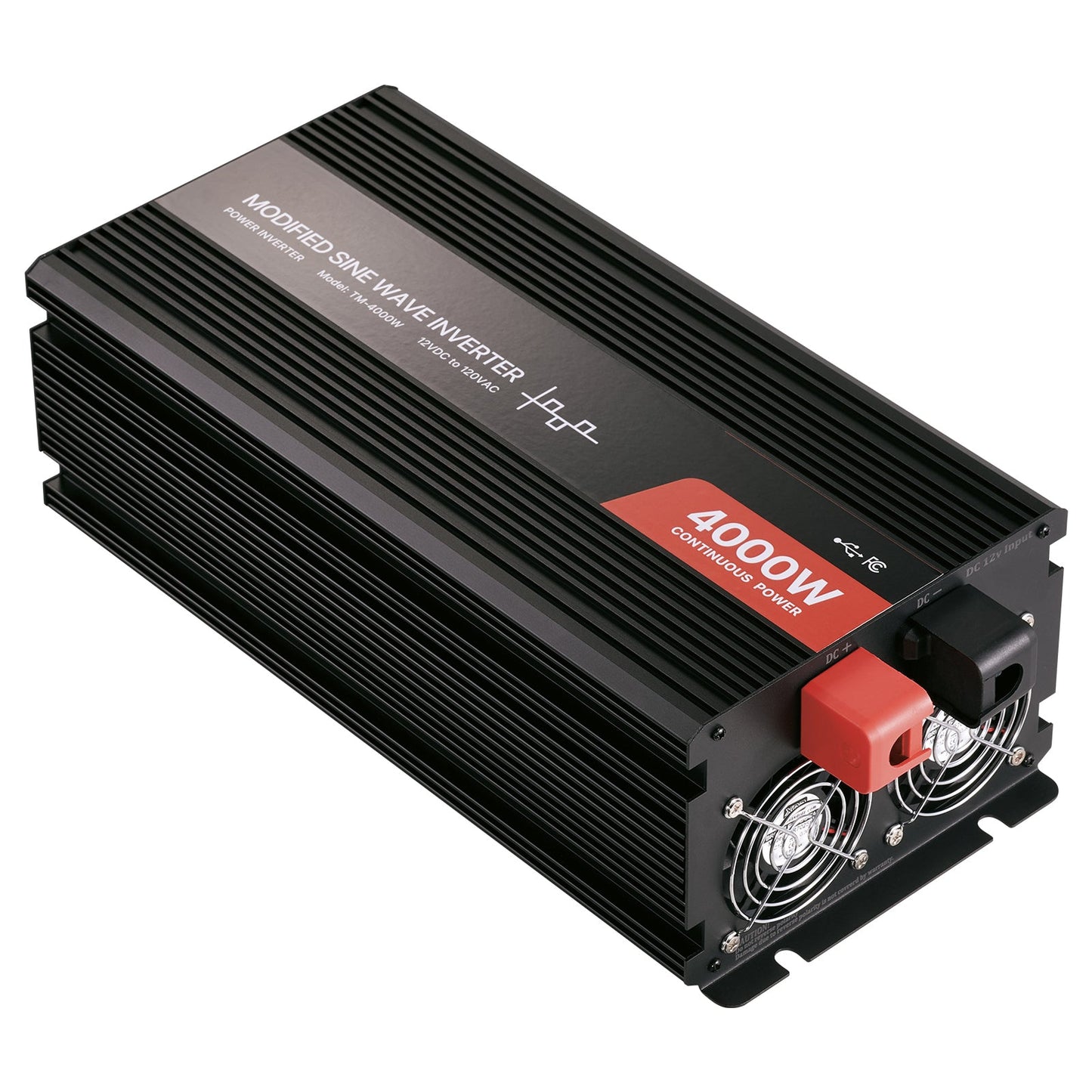 4000W Modified Sine Wave Power Inverter, 12V to 120V, LCD, USB, for RV Truck