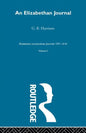 An Elizabethan Journal V1 - Paperback