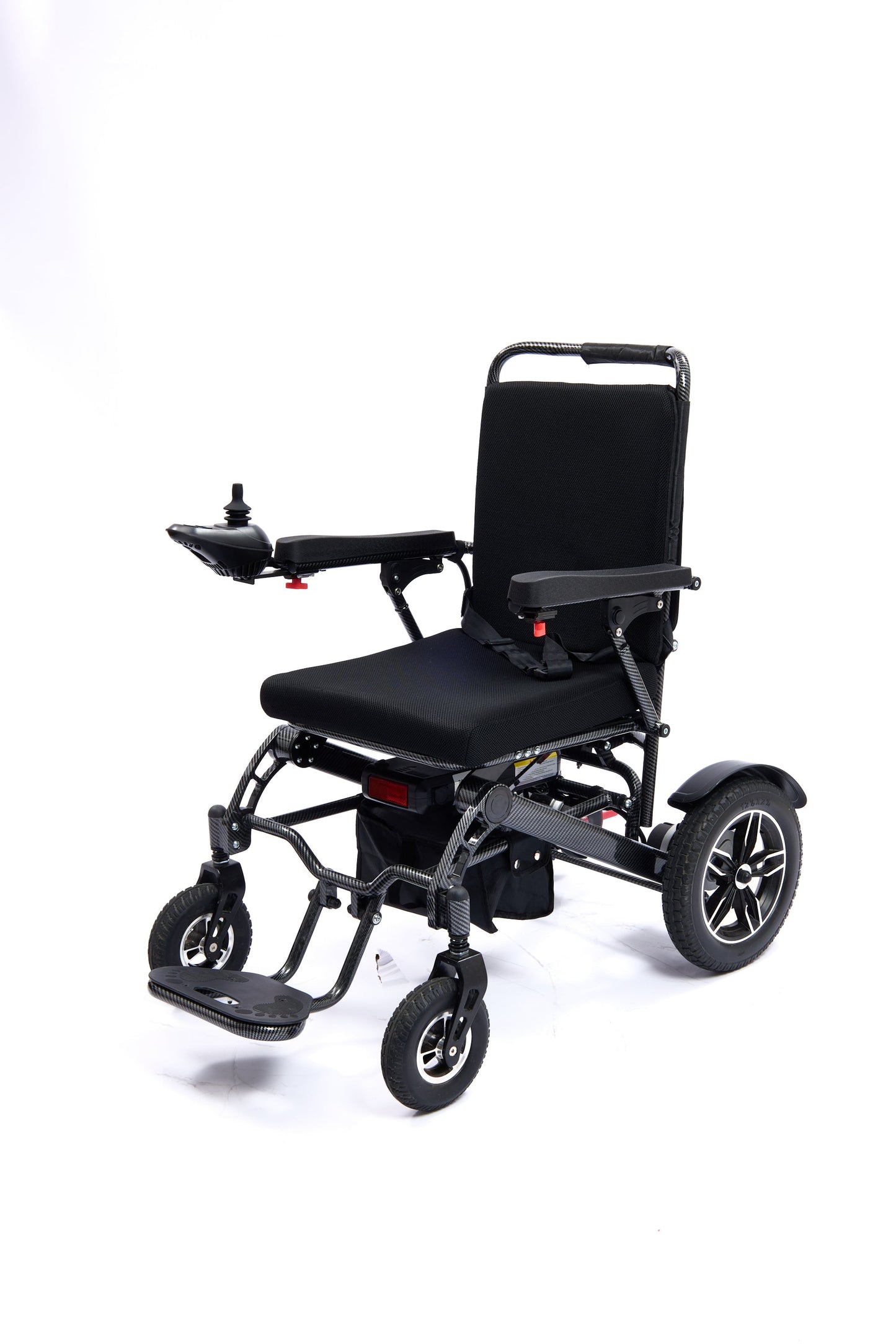 Wheelchair Electric Foldable Aluminum Dual Battery Black 41x24x39 In