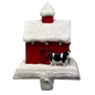 Snowy Barn And  Cow Stocking Holder