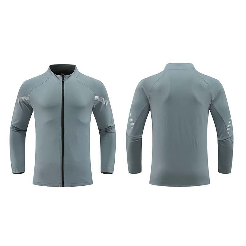 Mens Fitness Running Training Stand-Neck Windbreaker Jacket