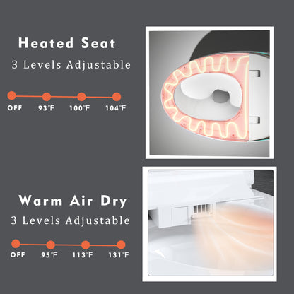 Unique Smart Toilet with Bidet Built In, Intelligent One Piece Toilet For Mod...
