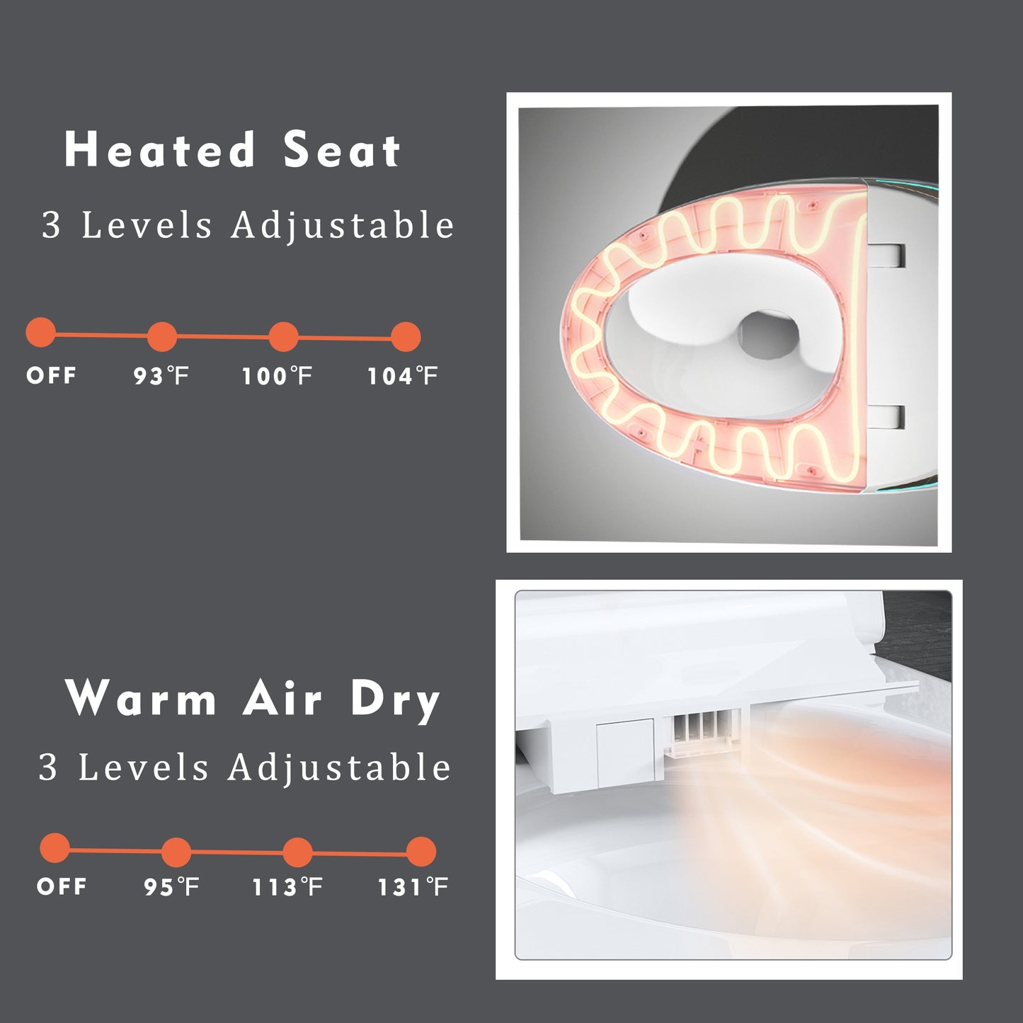Unique Smart Toilet with Bidet Built In, Intelligent One Piece Toilet For Mod...