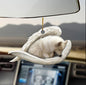 Car Pendant Sleeping Dog Angel Home Decor Acrylic Showcase Hanging Ornaments For Doors