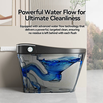 Smart Bidet Toilet with Auto Open/Close Seat, Warm Water Wash, Heated Seat, a...