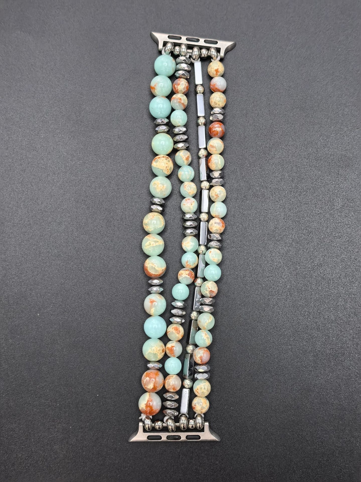 Bohemian Natural Stone Beaded Band For Watch Series Replacement Strap For IWatch Women Men