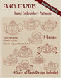 Fancy Teapots Hand Embroidery Patterns - Paperback