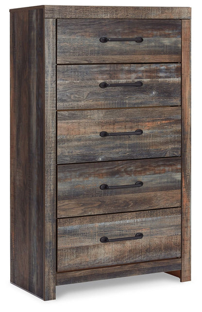 Drystan - Five Drawer Chest - Brown / Beige