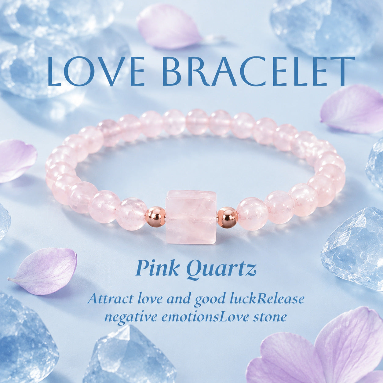 New Womens Amethyst Bead Bracelet