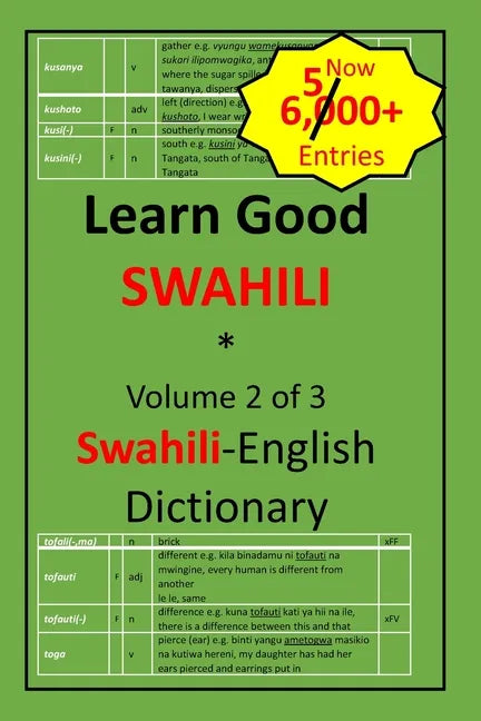 Learn Good Swahili: Volume 2 of 3: Swahili-English Dictionary with built-in mini-Thesaurus - Paperback
