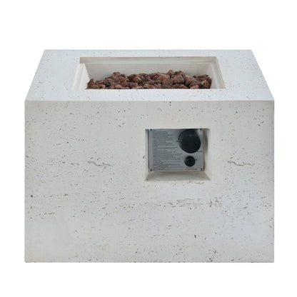 Propane Fire Pit Square MGO 40000 BTU 24" with Side Table Cover