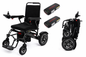 Wheelchair Electric Foldable Aluminum Dual Battery Black 41x24x39 In