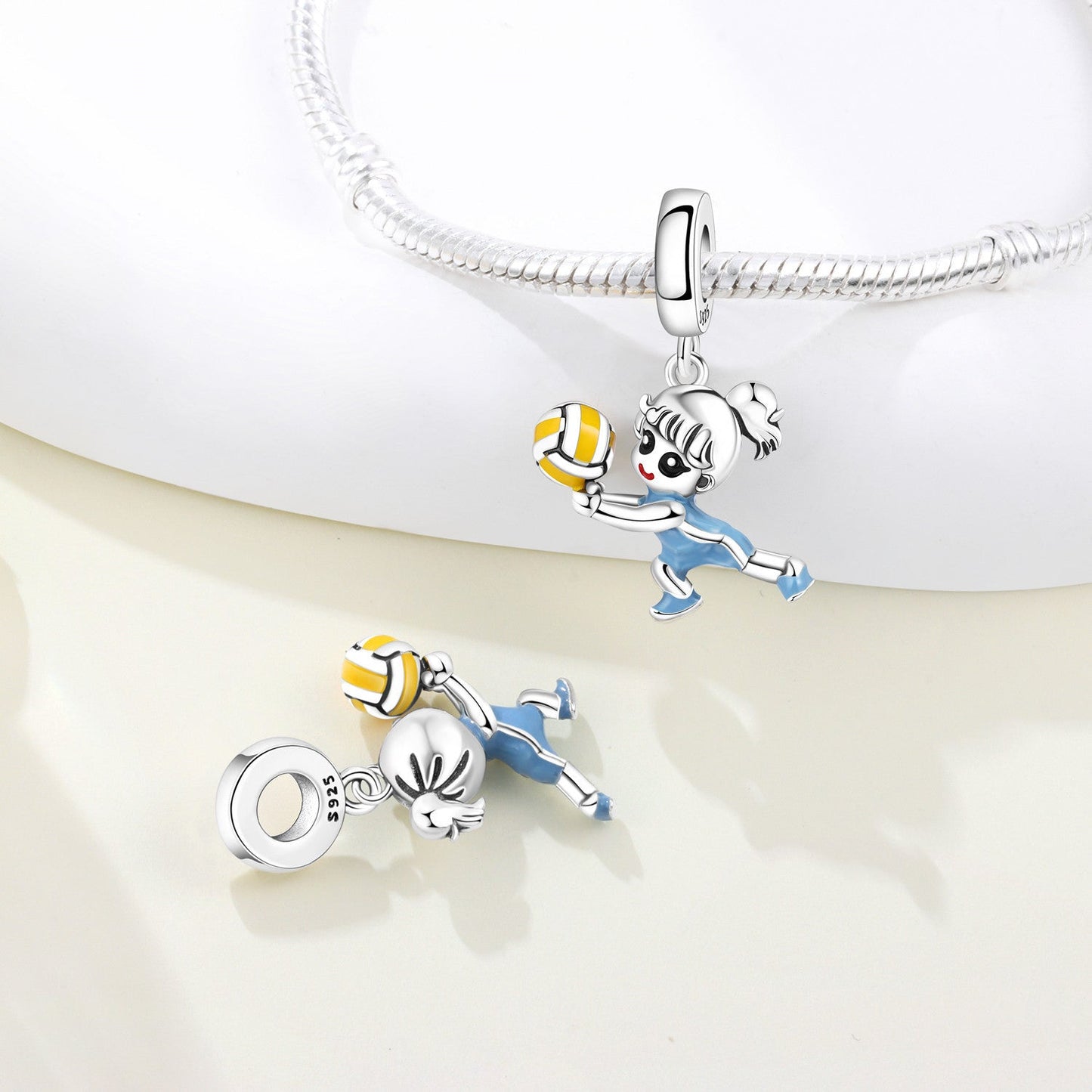 DIY Pendant Bracelet Accessories In A Volleyball And Soccer Sporty Style