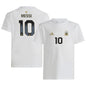 adidas Lionel Messi #10 Argentina National Team Youth Size Player Name & Number T-Shirt (White Youth Large-14/16)