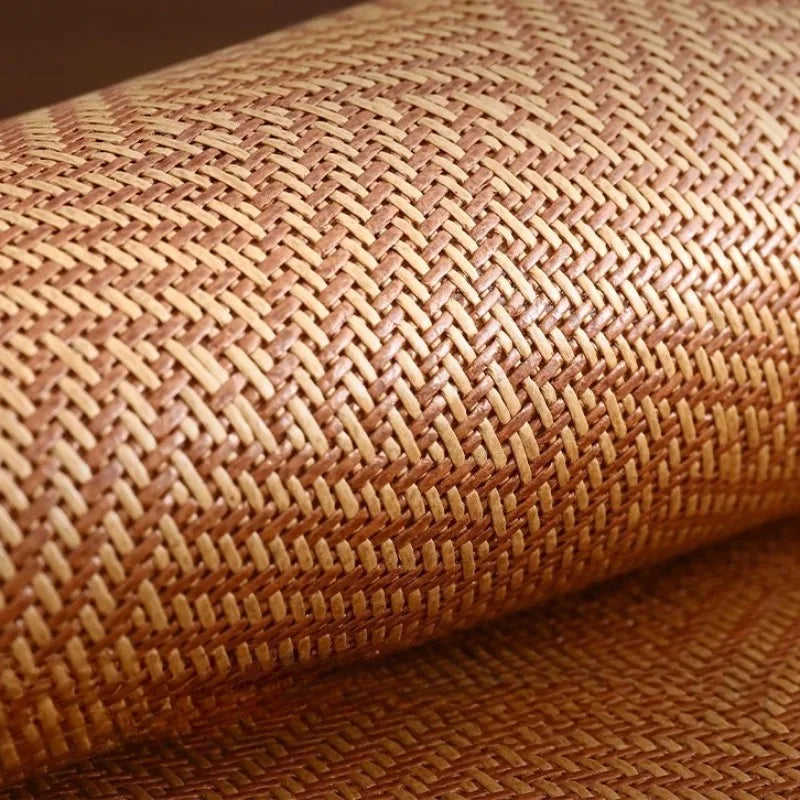Foldable Japanese Tatami Rattan Mat – Cooling Summer Floor Rug