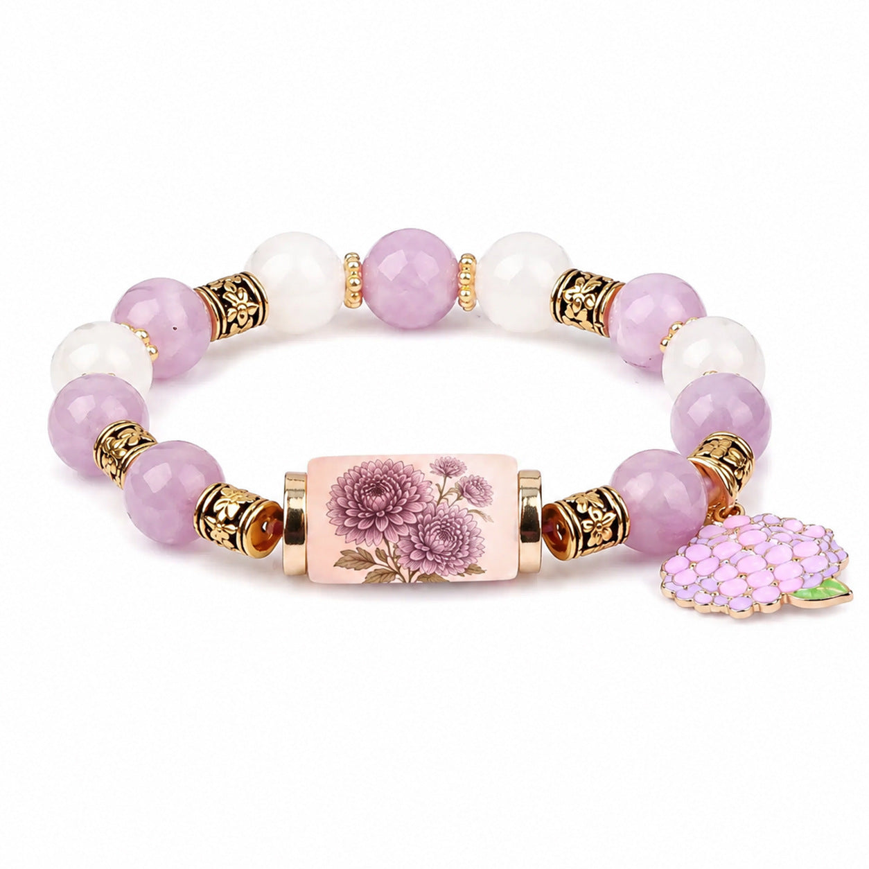 December Birth Flower Pendant Bracelet For Women