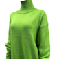 Vibrant Pink Oversized Turtleneck Knit Sweater | Women's Fuchsia High-Neck Party Pullover