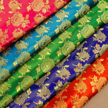 Lantern Jacquard Decorative Fabric – Colorful Polyester‑Cotton (150cm Wide)