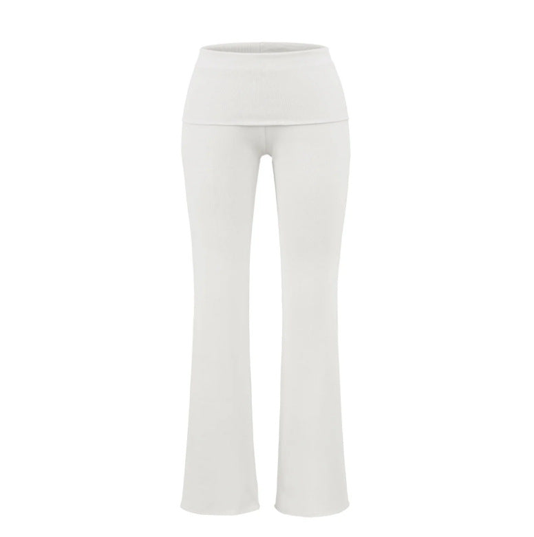 Low-rise Flared Jeans With A Turned-up Hem For A Slimming Look, Womens