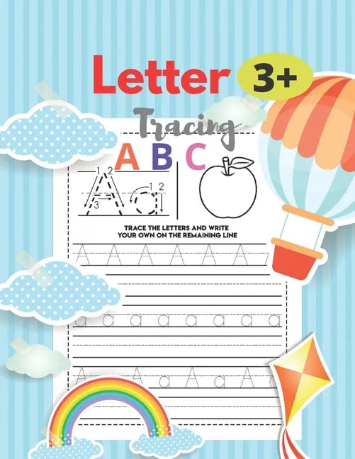 LETTRE Tracing A B C 3+: 8.5 x 11 in (21.59 x 27.94 cm),100 pages, handwriting workbook for kindergarten - Paperback