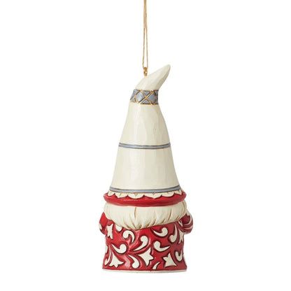 Nordic Noel Gnome with Heart Wreath - Ornament