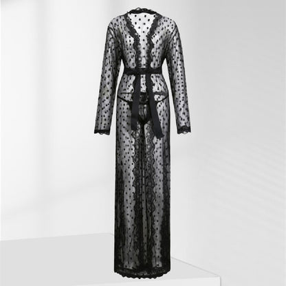New Men's Japanese-style Polka Dot Lace Bathrobe