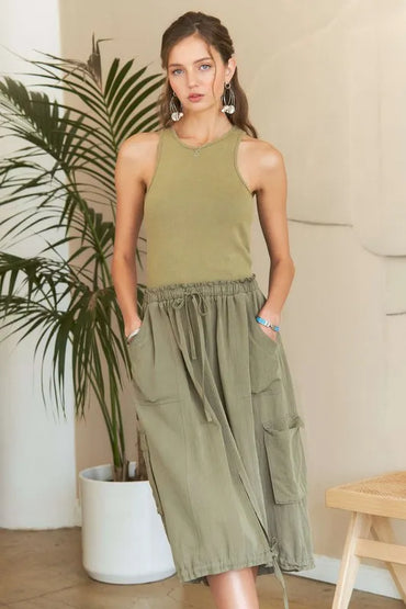 New Drawstring Sleeveless Washed Dress For Women – Casual, Stylish, Unique, Comfortable, Effortlessly Chic