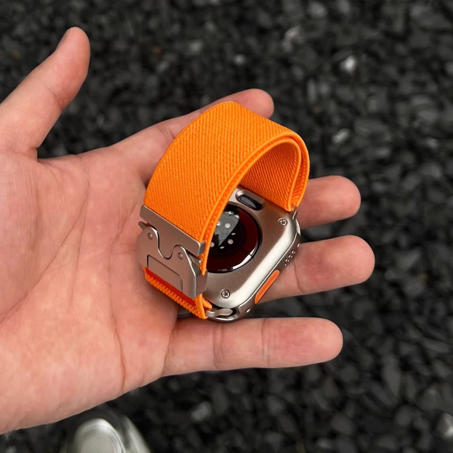 Parachute-buckle Elastic Nylon Watch Strap